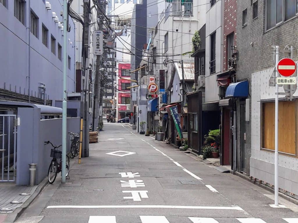 My Airbnb street in nishi-Shinjuku
